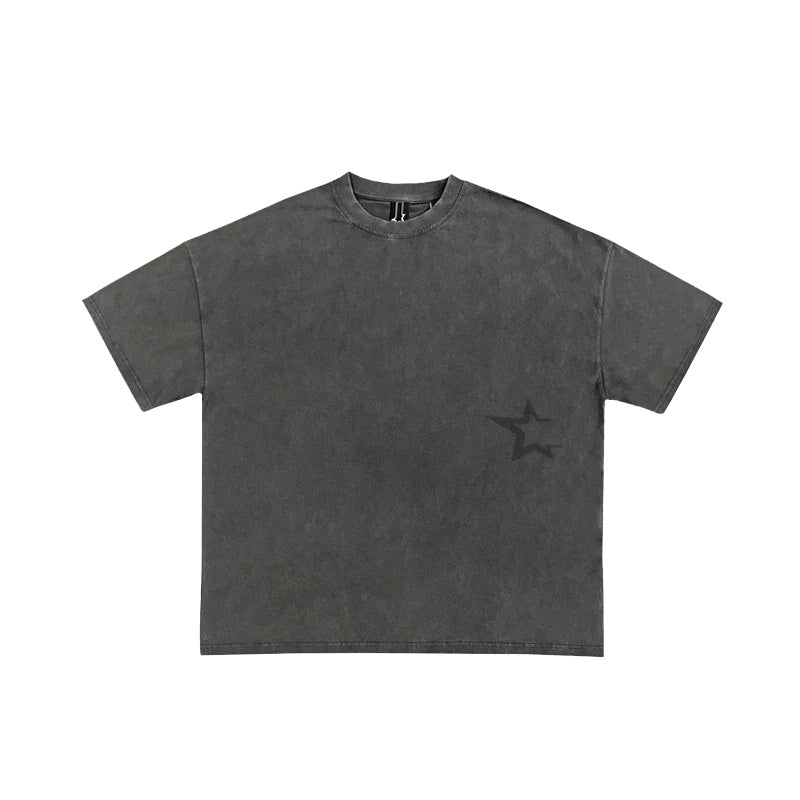 Dark grey washed logo tshirt