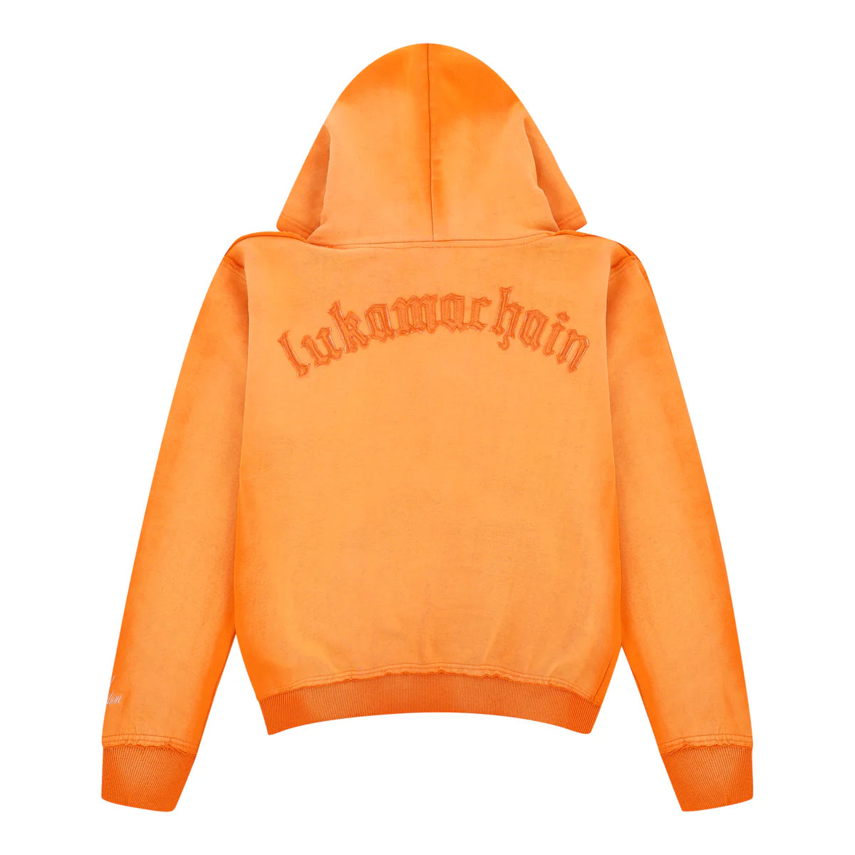 Distressed Zip Hoodie Orange (limited edition)