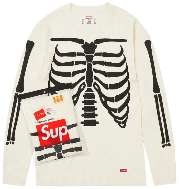 Supreme x Hanes Bones Thermal Crew 'Natural'
