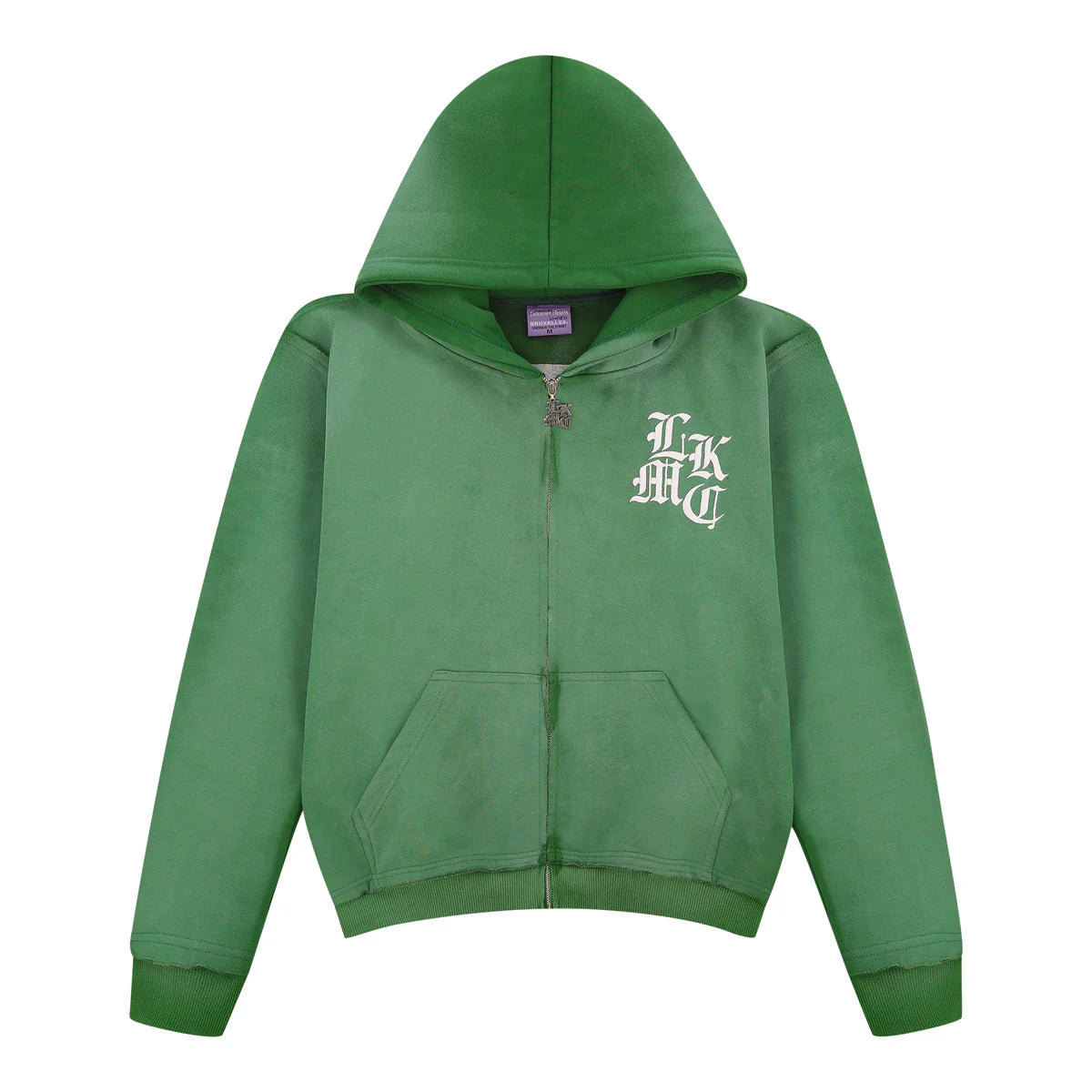 Distressed Zip Hoodie Green (limited edition)