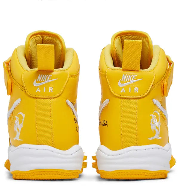 Off-White x Air Force 1 Mid SP Leather 'Varsity Maize'