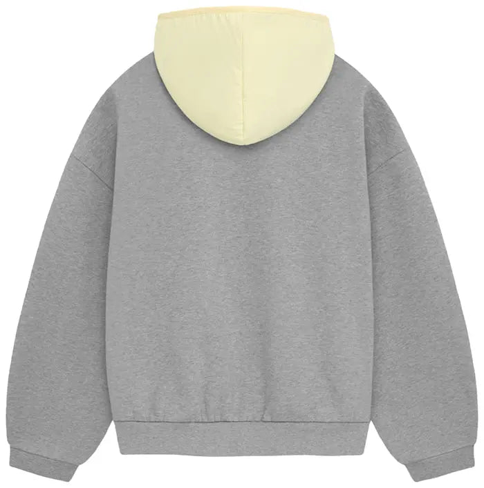 Fear of God Essentials Nylon Fleece Hoodie 'Dark Heather Oatmeal/Garden Yellow'