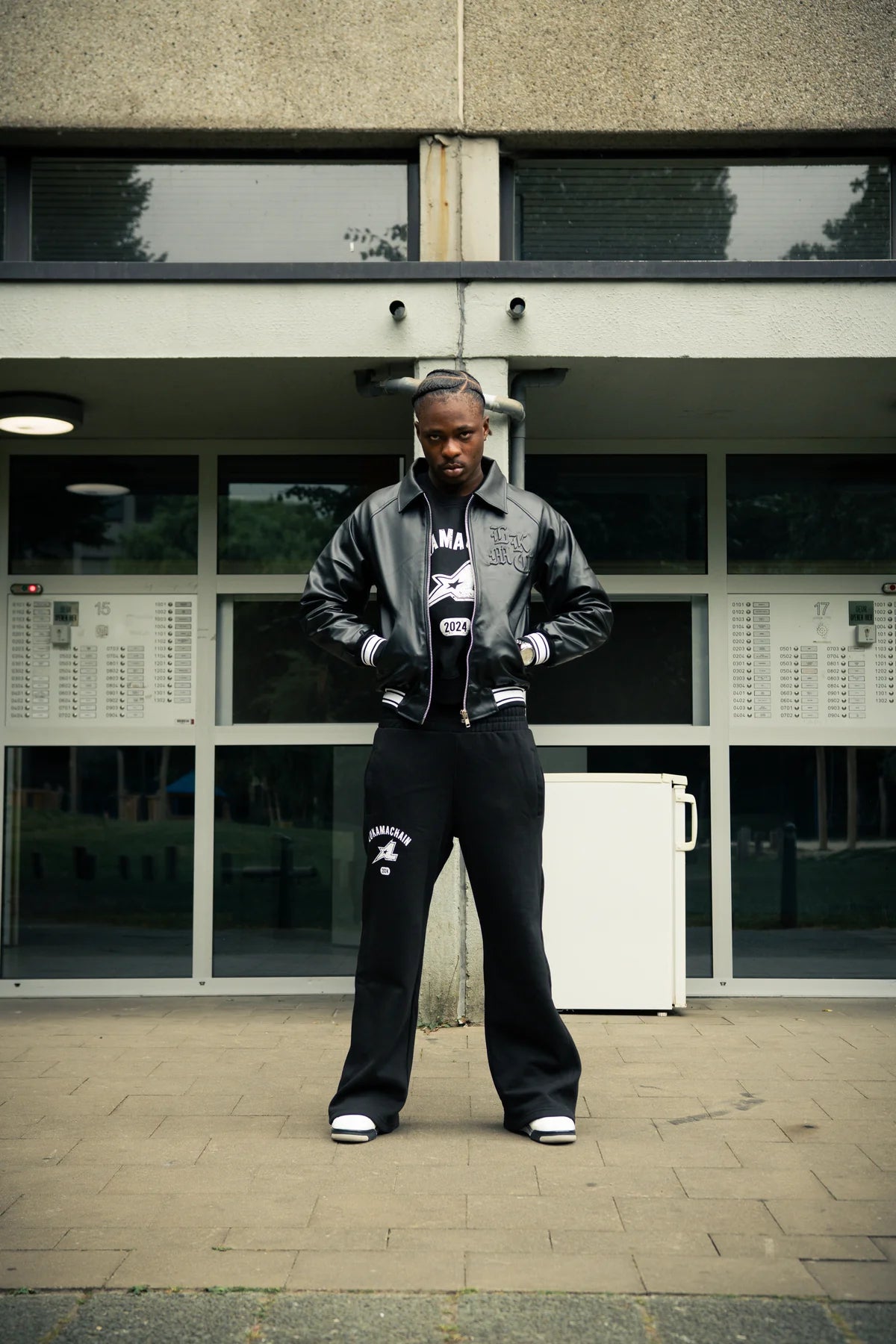 Leather Jacket High School Black