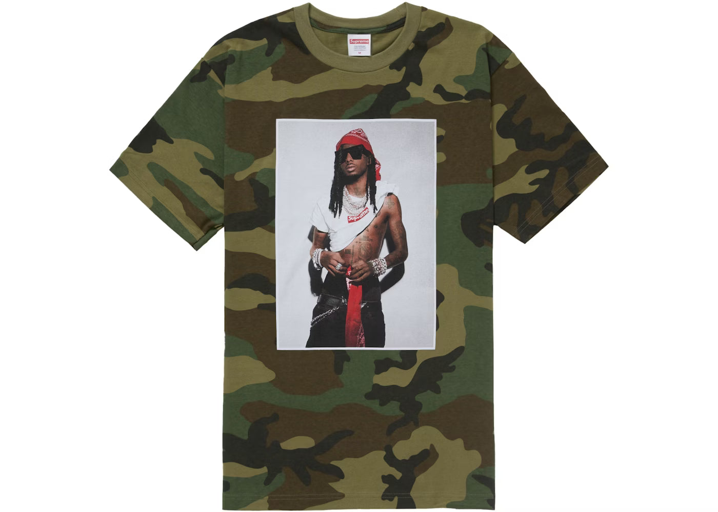 Supreme Playboi Carti Tee 'Woodland Camo'