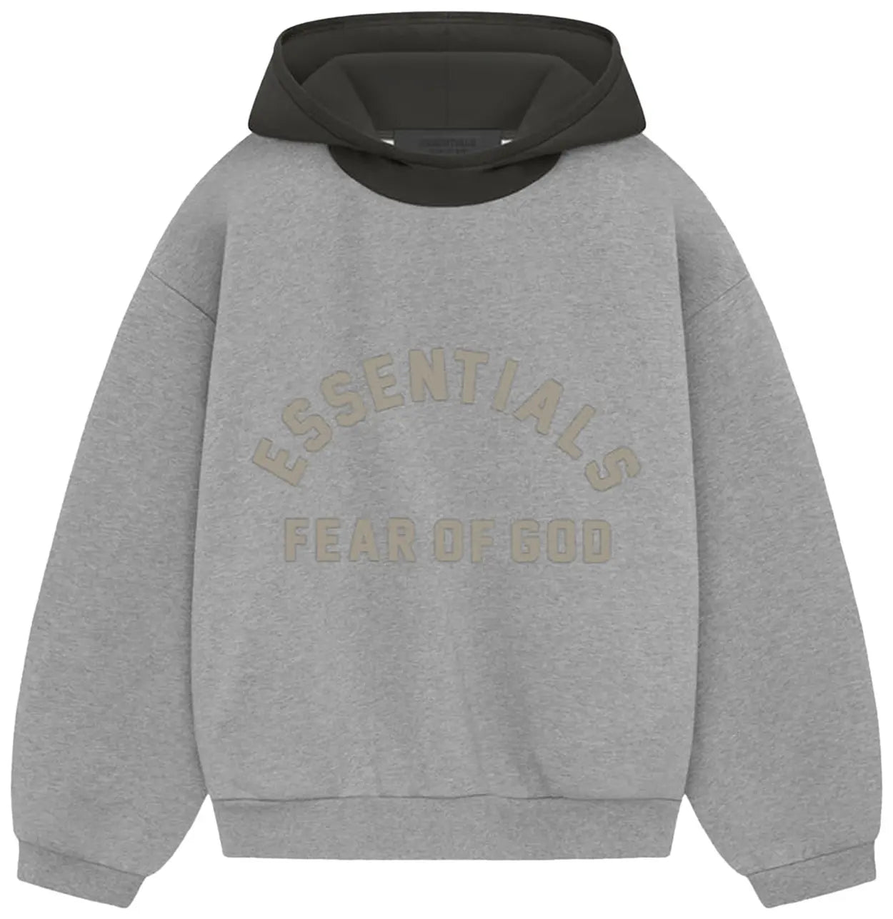 Fear of God Essentials Nylon Fleece Hoodie 'Dark Heather Oatmeal/Ink'