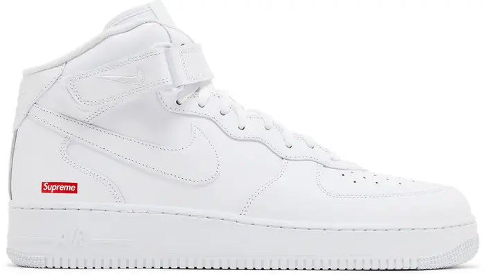Supreme x Air Force 1 Mid 'Box Logo - Triple White'
