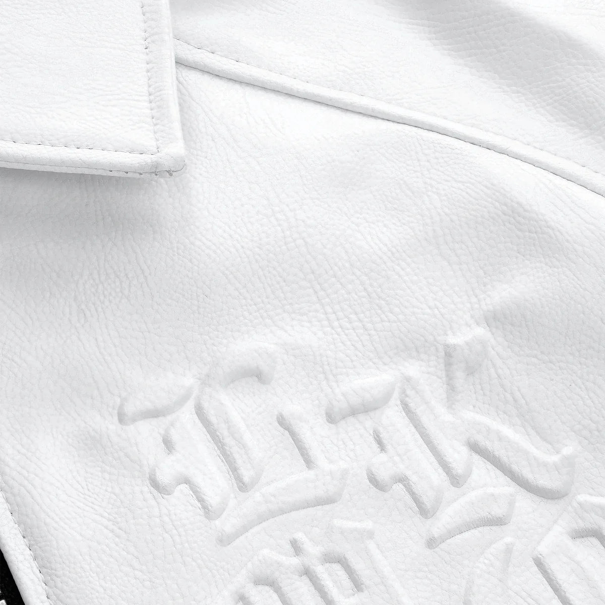 Leather Jacket High School White