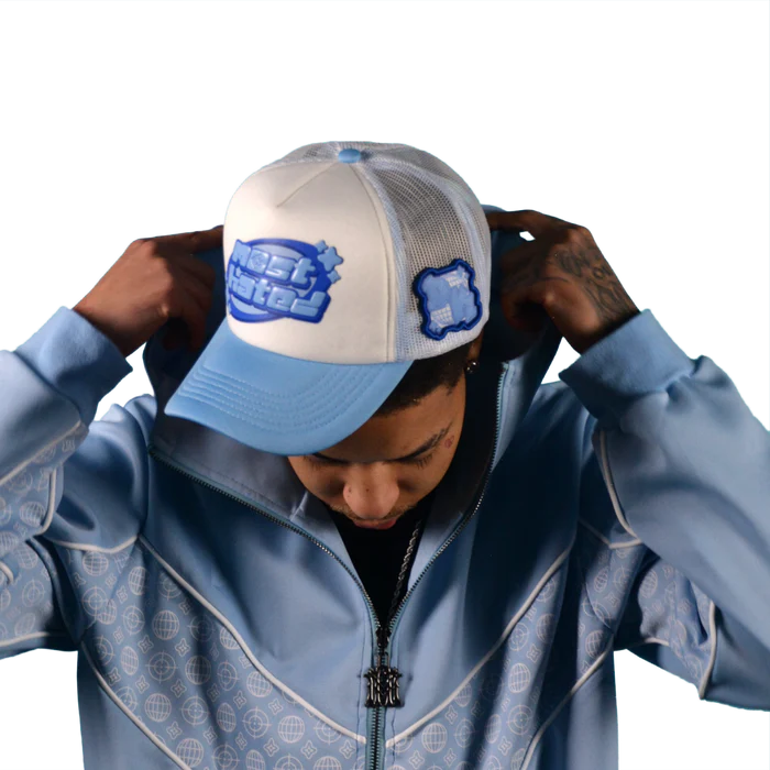 Baby Blue Puff Trucker
