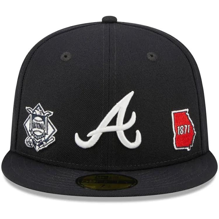 Men's Atlanta Braves New Era Navy Identity '59FIFTY'
