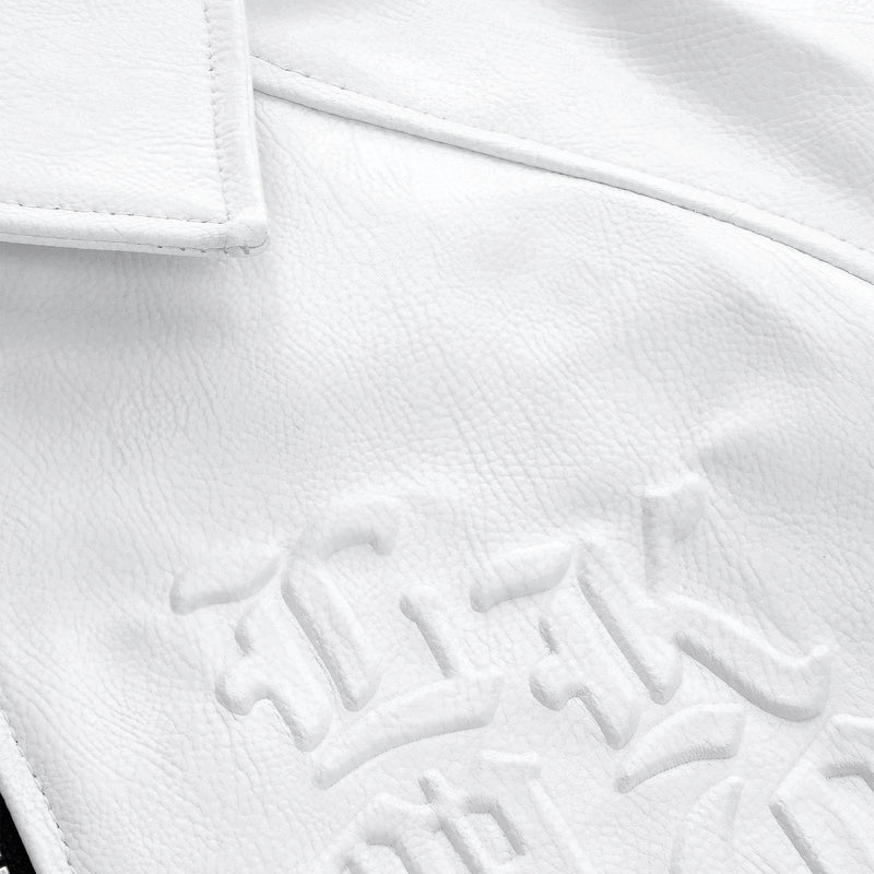 Leather Jacket High School White