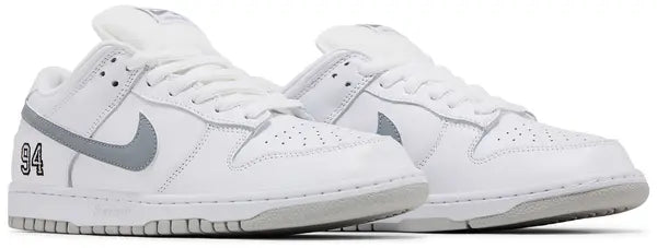 Supreme x Dunk Low SB 94 'White Metallic Silver'