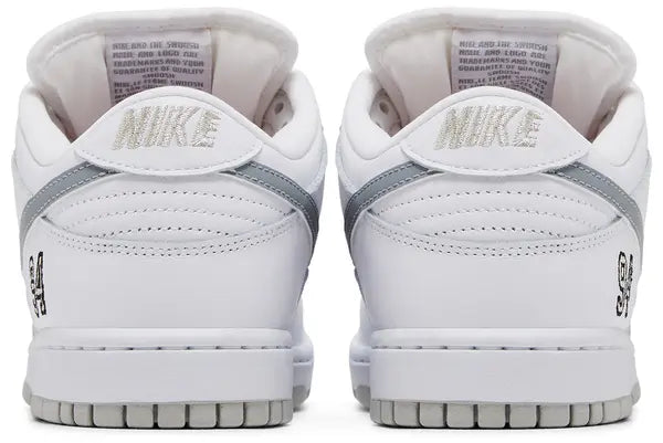 Supreme x Dunk Low SB 94 'White Metallic Silver'