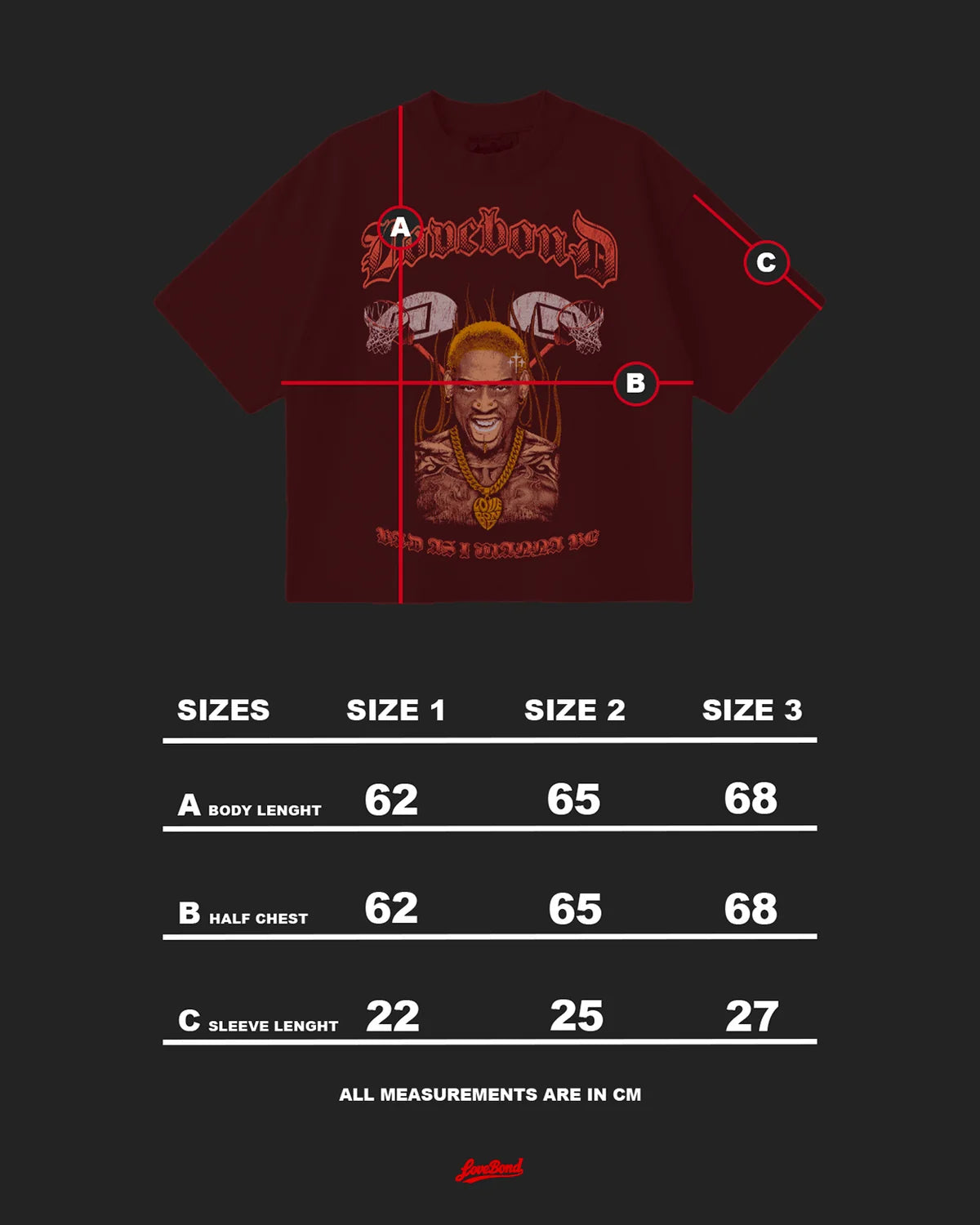 K.O.B. RODMAN RED TEE