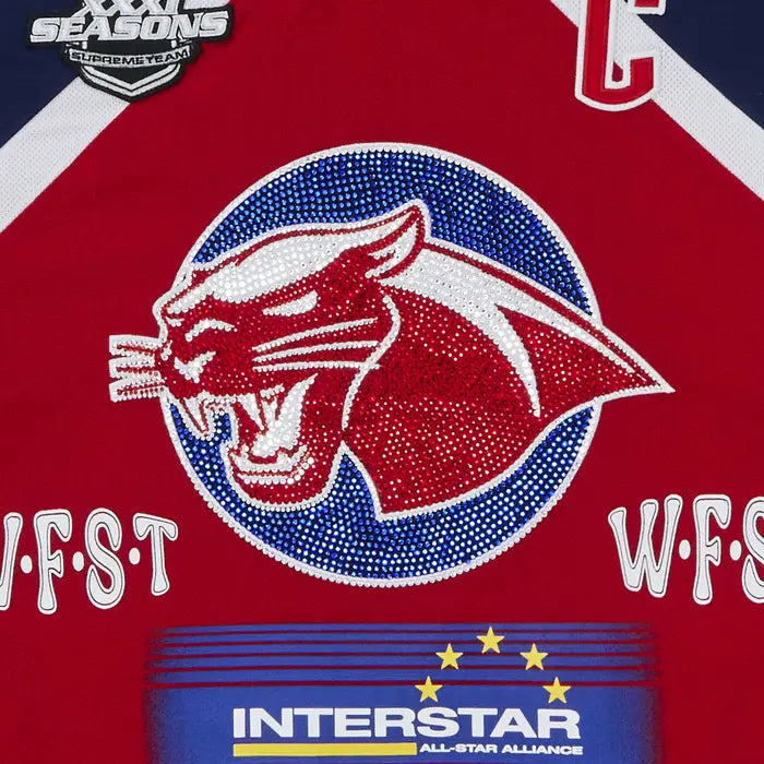 Supreme Rhinestone Hockey Jersey 'Red'
