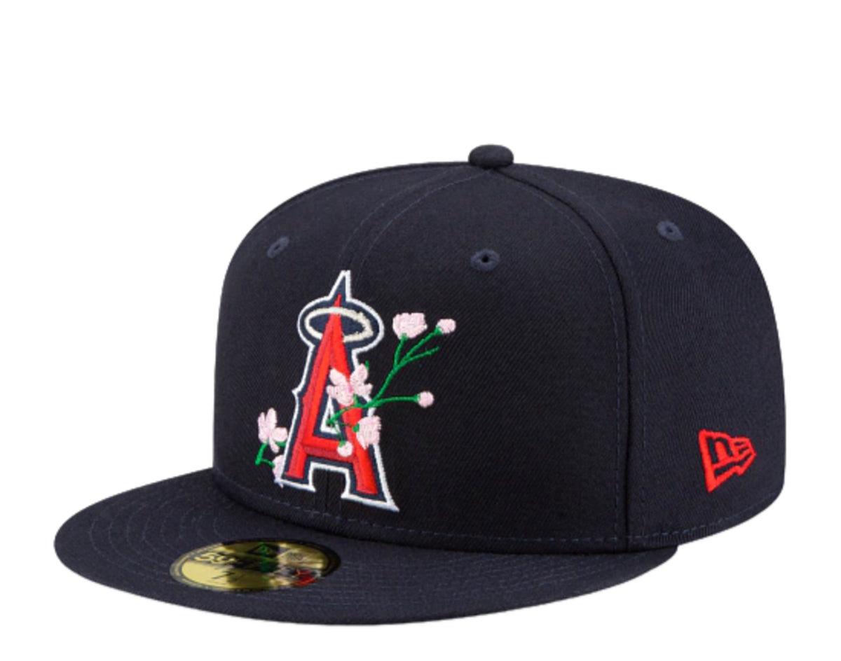 Men's Los Angeles Angels New Era Navy 2002 World Series Bloom Side Patch '59FIFTY'