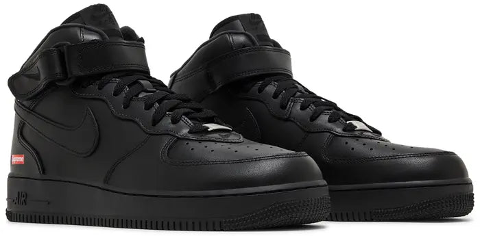 Supreme x Air Force 1 Mid 'Box Logo - Triple Black'