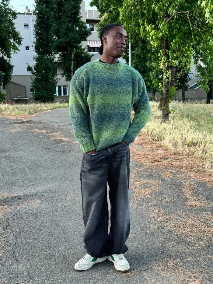 Maglione Verde Boxy Fit Unisex