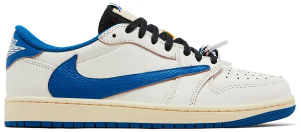 Fragment Design x Travis Scott x Air Jordan 1 Retro Low OG SP 'Sail Military Blue'