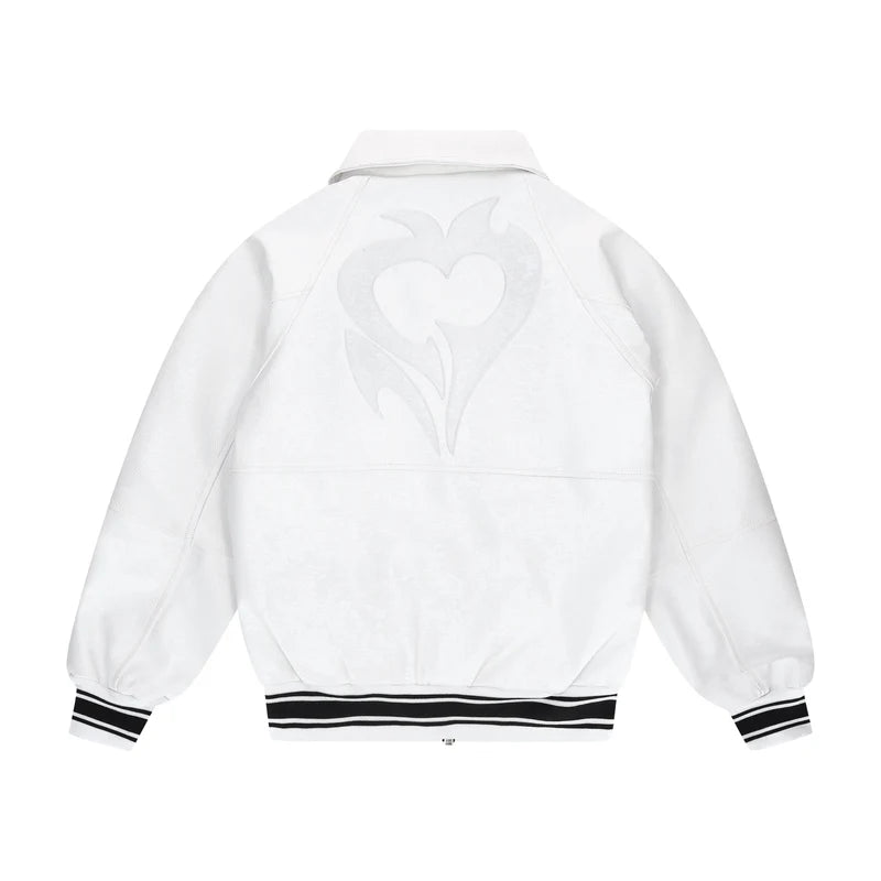 Leather Jacket High School White