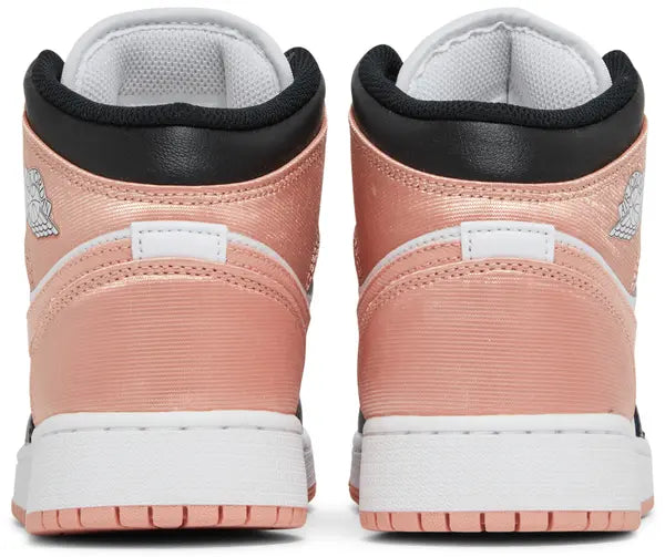 Air Jordan 1 Mid GS 'White Light Madder Root'