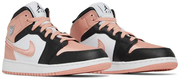 Air Jordan 1 Mid GS 'White Light Madder Root'