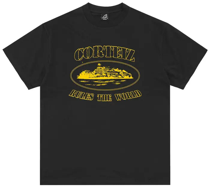 Corteiz OG Alcatraz Tee 'Black/Yellow'