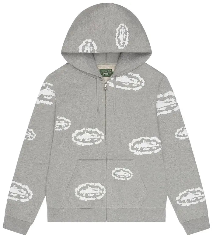 Denim Tears x Cortiez Island Wreath Zip Hoodie 'Grey'