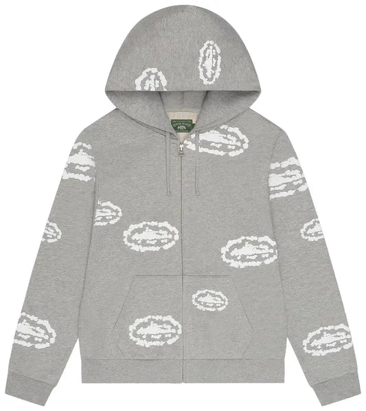 Denim Tears x Cortiez Island Wreath Zip Hoodie 'Grey'