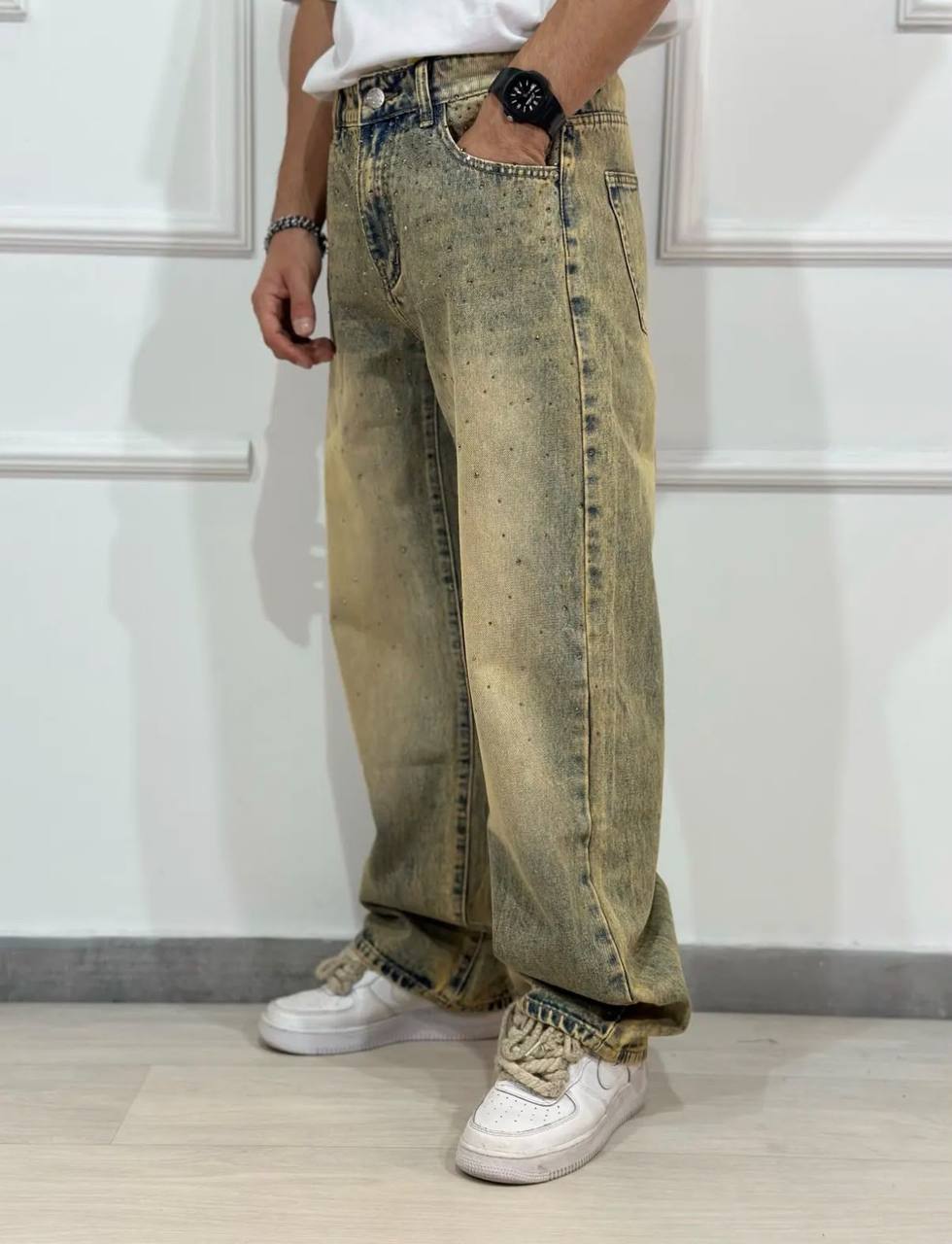 Jeans Strass Wide