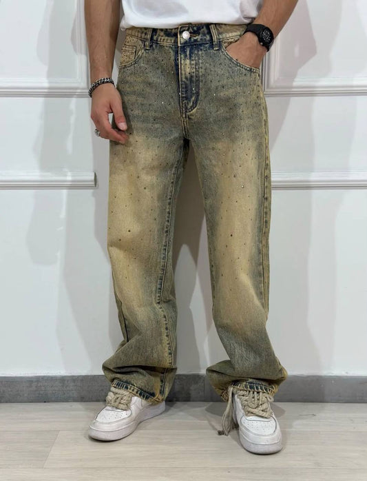 Jeans Strass Wide