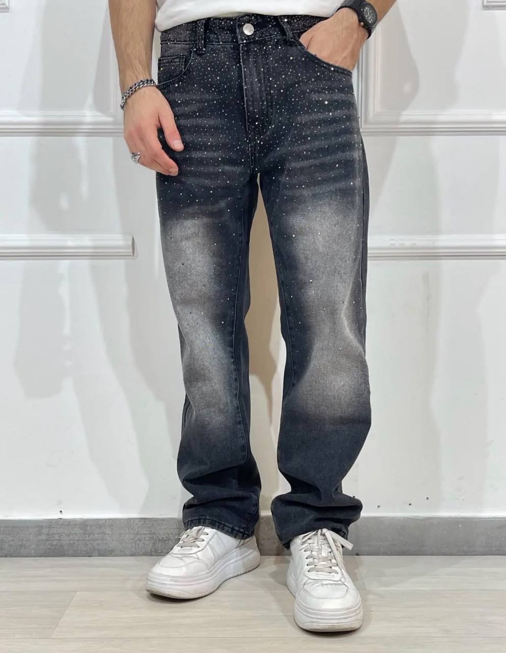Jeans Black Strass