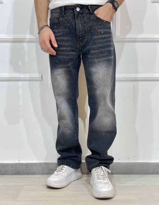 Jeans Black Strass
