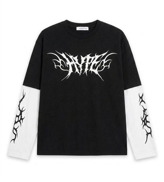 Long Sleeve Double-Layer "Cyber Tribal Black"
