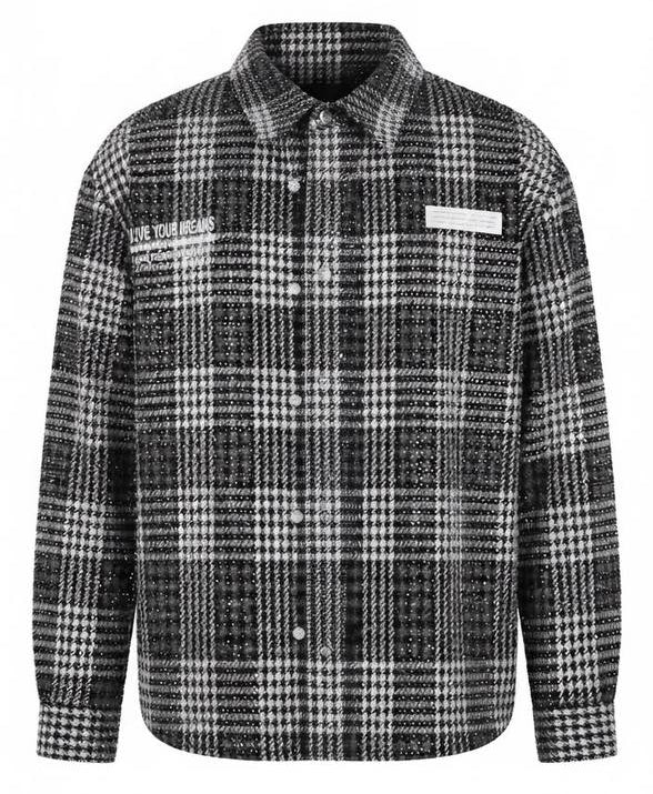 Camicia Tweed "Sparkle Check Overshirt"
