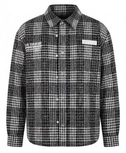 Camicia Tweed "Sparkle Check Overshirt"