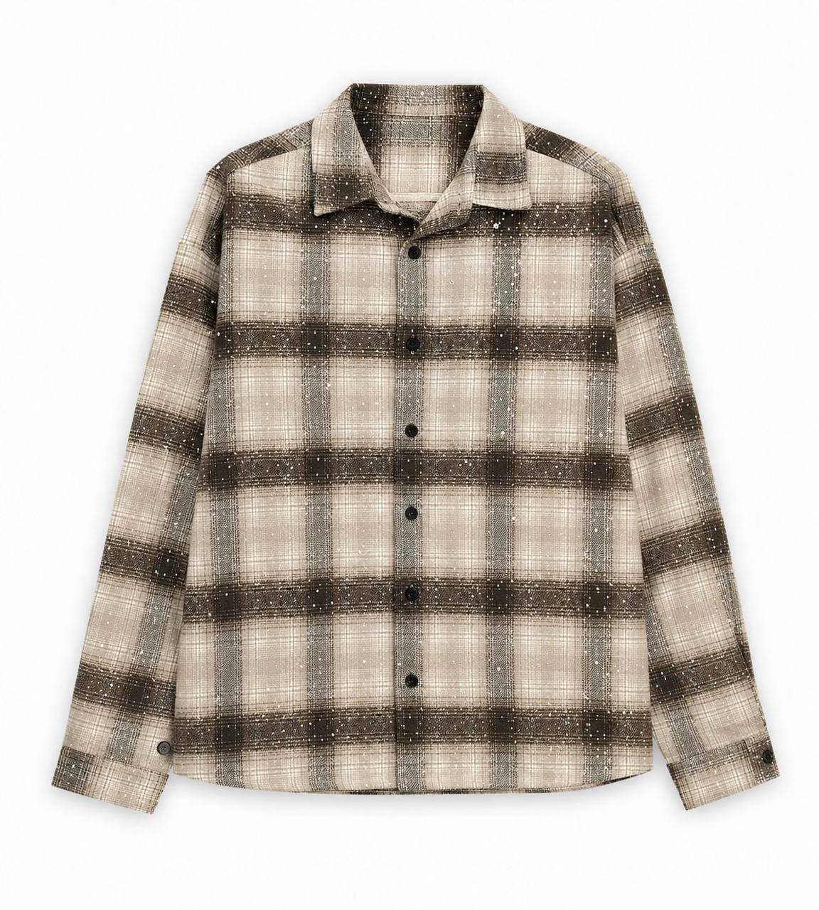 Camicia Crop Flannel "Dusty Glitter Plaid"