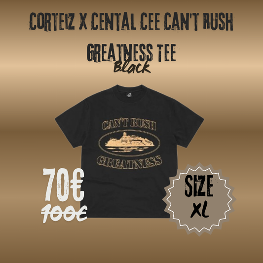 Corteiz x Central Cee Can't Rush Greatness Tee 'Black'