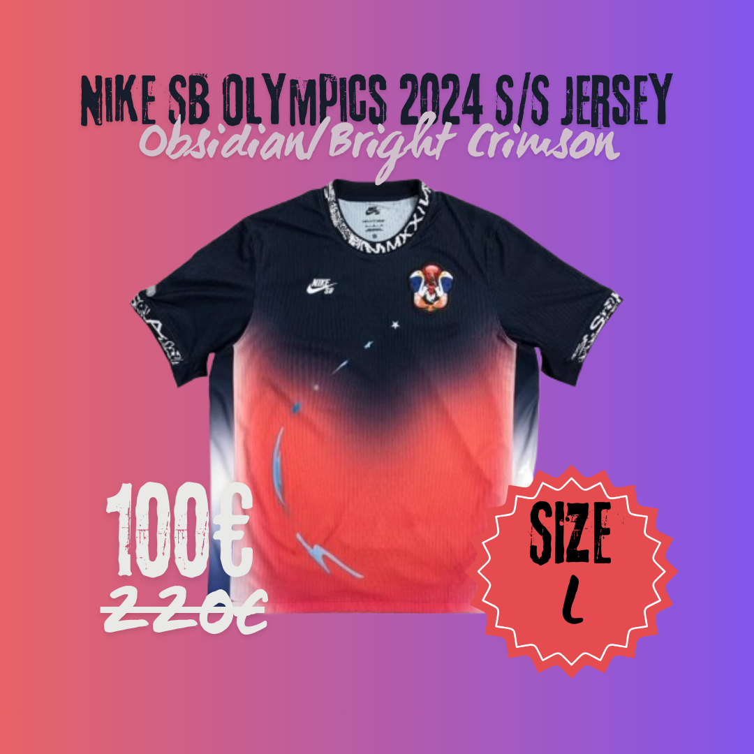 Nike SB Olympics 2024 S/S Jersey 'Obsidian/Bright Crimson'