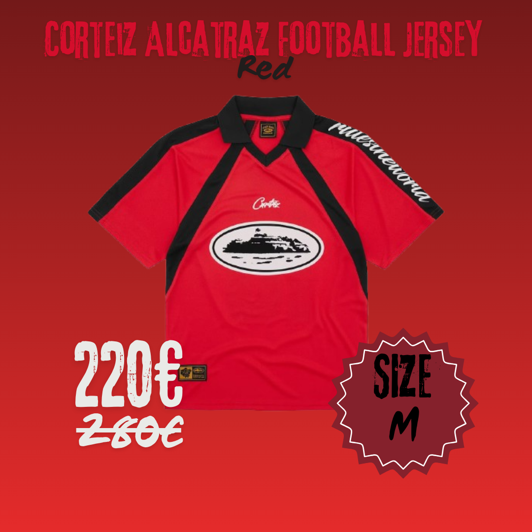 Corteiz Alcatraz Football Jersey 'Red'