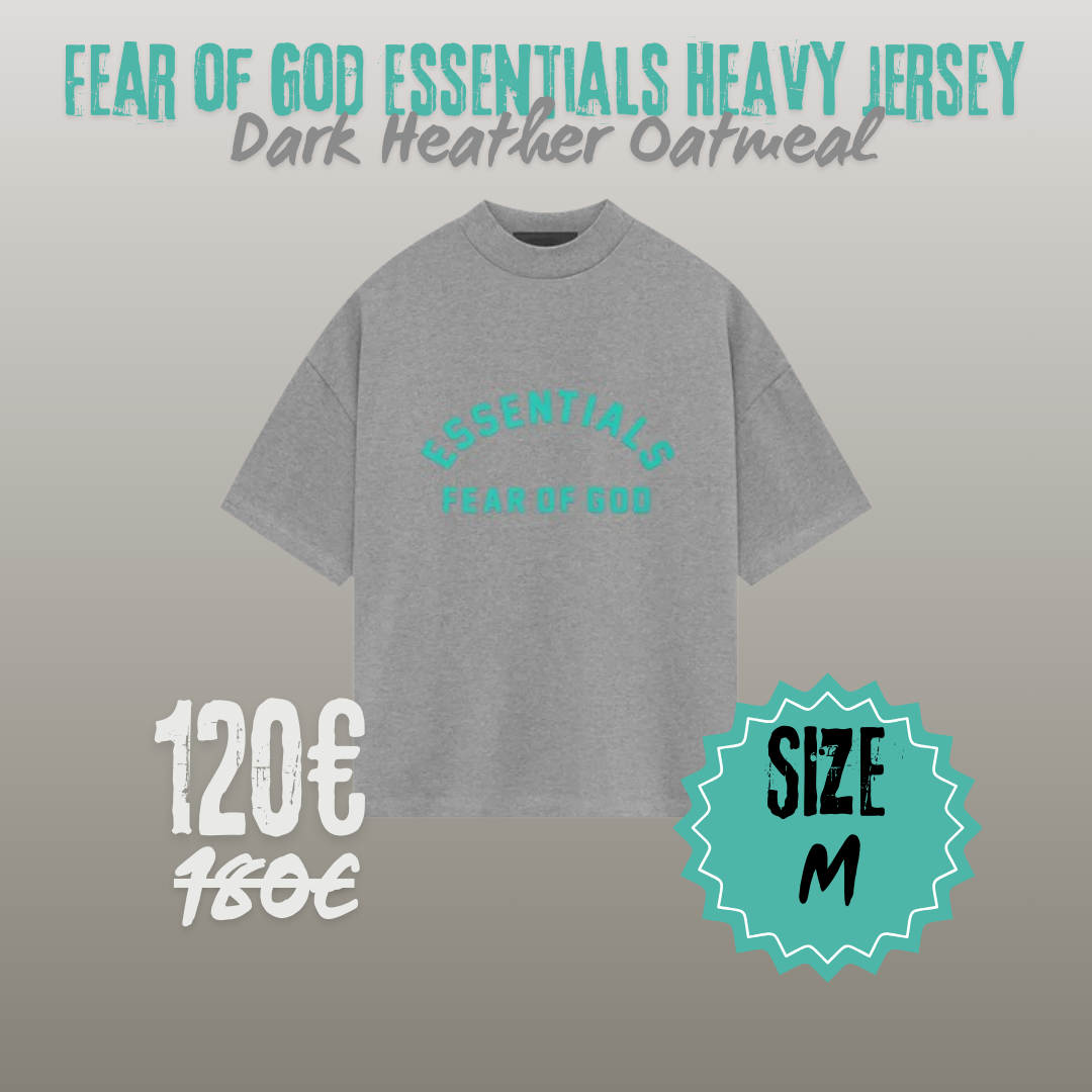 Fear of God Essentials Heavy Jersey Short-Sleeve Tee 'Dark Heather Oatmeal'