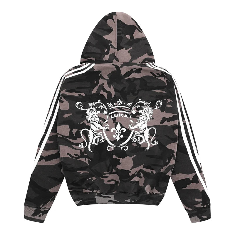 Zip Hoodie Striped - Camo