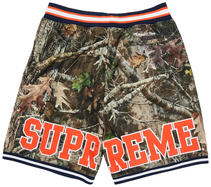 Supreme x Mitchell & Ness NCAA Basketball Short 'TrueTimber Kanati Camo'