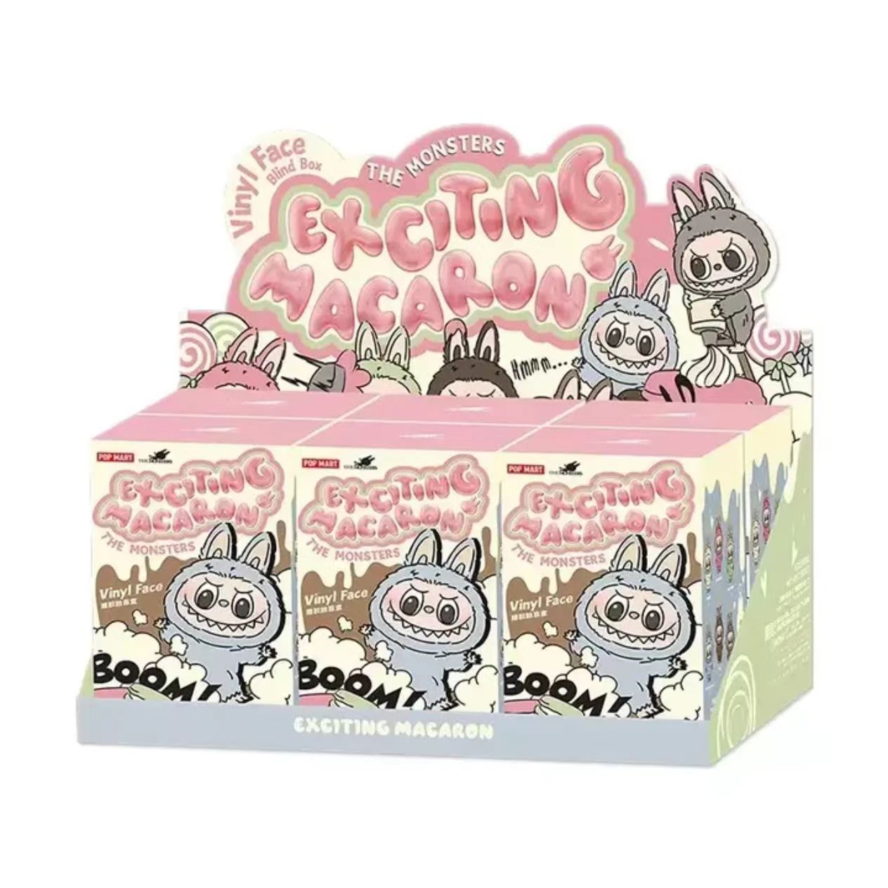 Pop Mart Labubu The Monsters 'Exciting Macarons Vinyl Plush Pendant' (6 Blind Box)