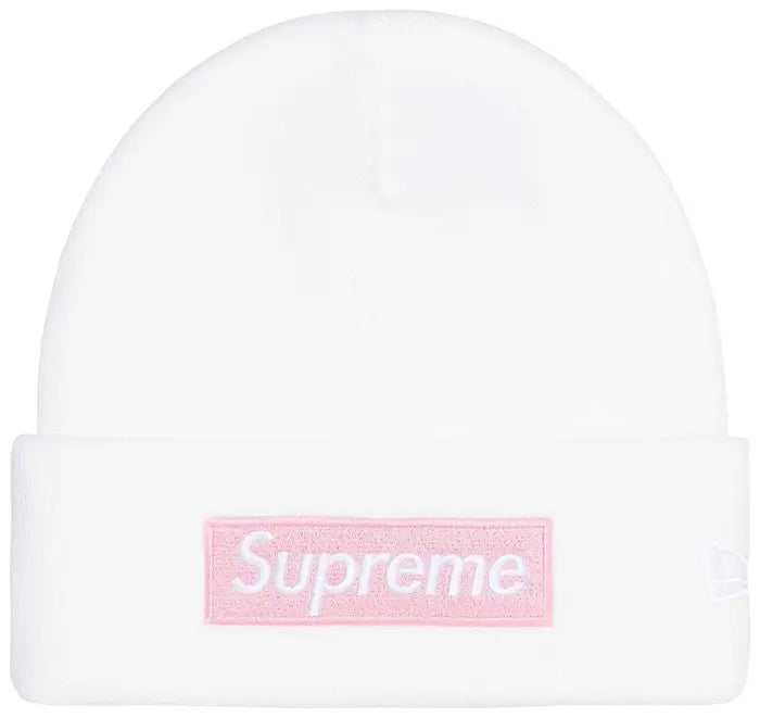 Supreme New Era Box Logo Beanie 'White' (FW25)