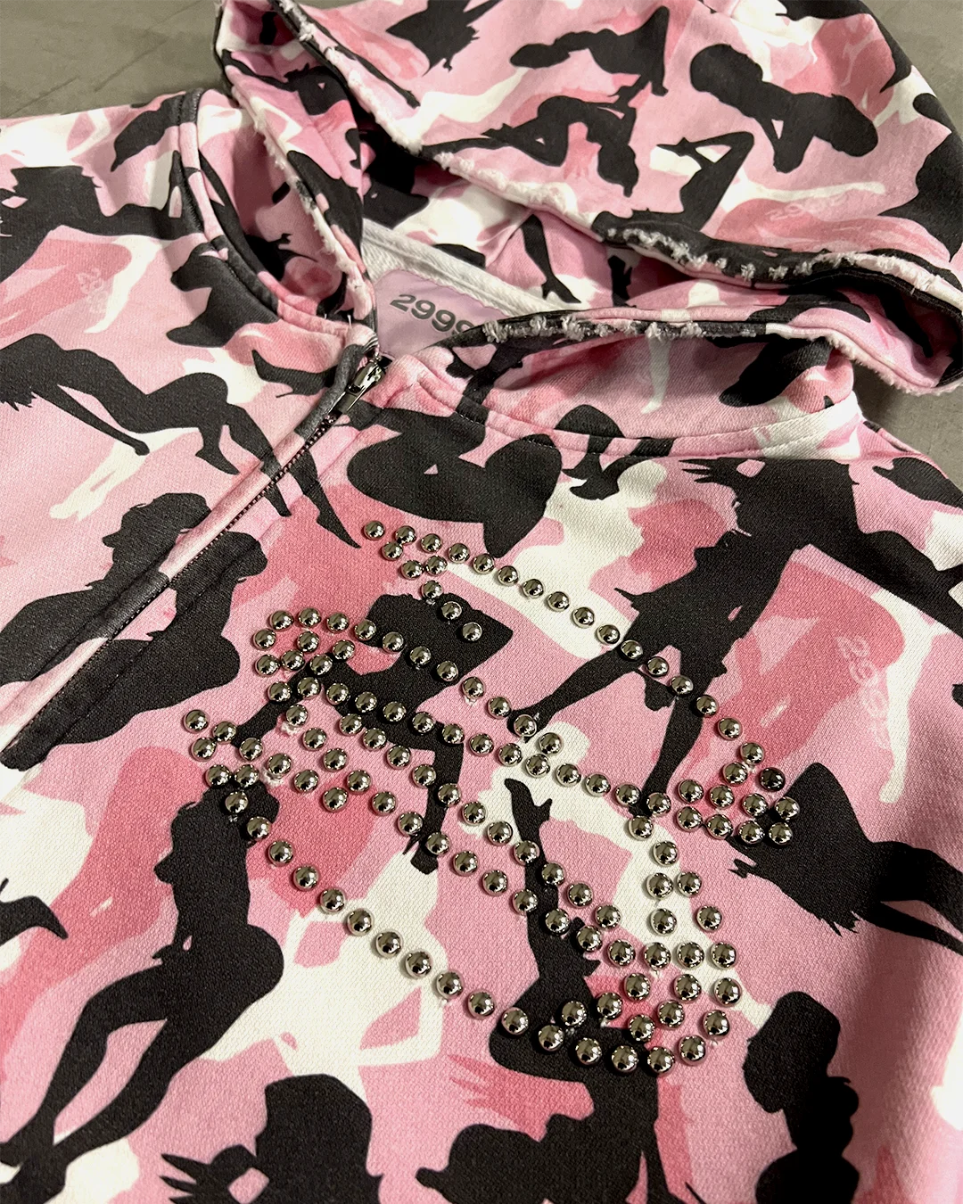 Zip Hoodie Camouflage Pink