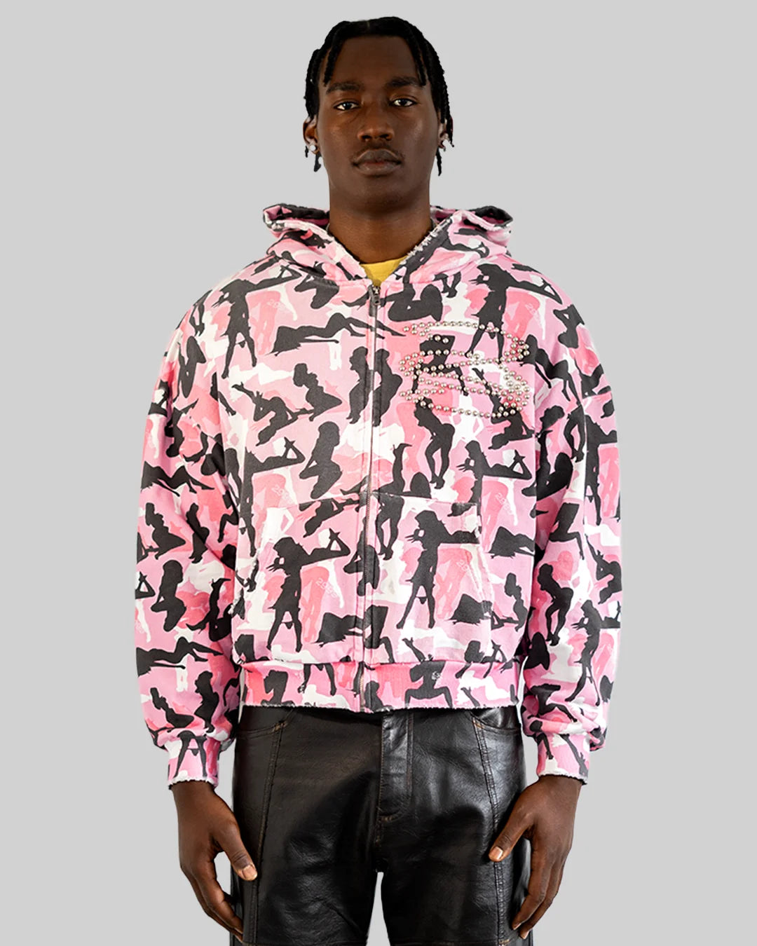 Zip Hoodie Camouflage Pink