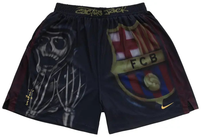 Nike FC Barcelona x Cactus Jack Skeleton Home Shorts 'Black'