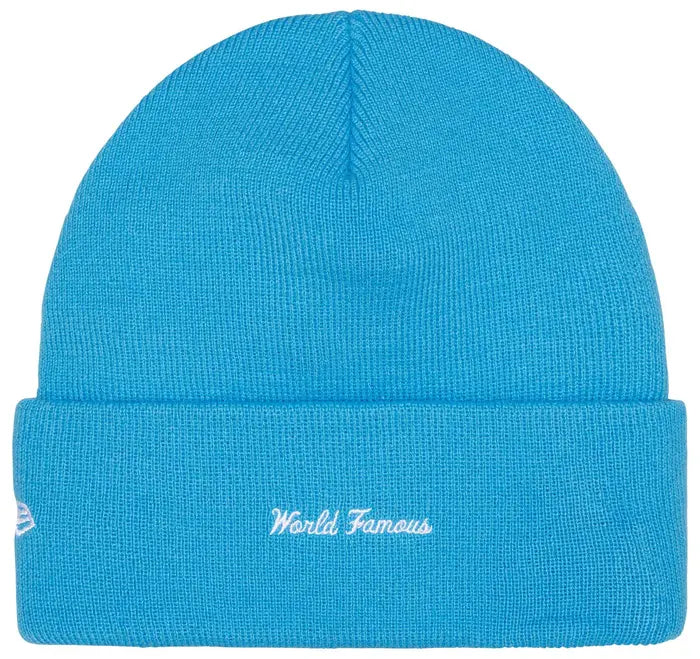 Supreme New Era Box Logo Beanie 'Cyan' (FW25)