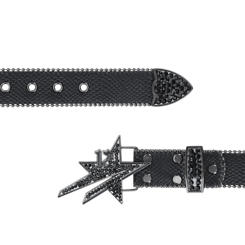 Crocodile Star Belt - Black