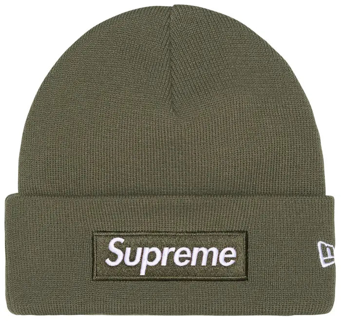 Supreme New Era Box Logo Beanie 'Light Olive' (FW25)